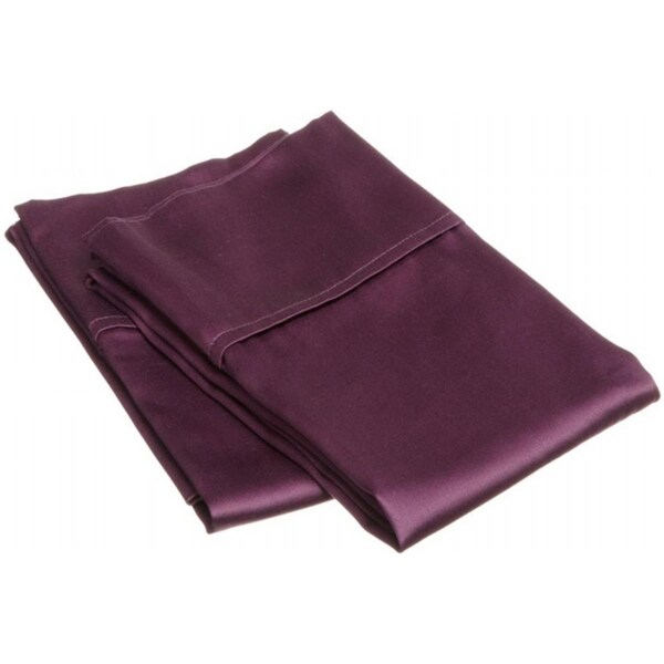 Impressions By Luxor Treasures 400 Thread Count Egyptian Cotton King Pillowcase Set Solid Plum 400KGPC SLPL - main